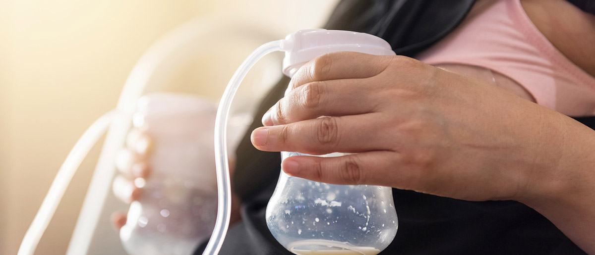 Using a breast pump